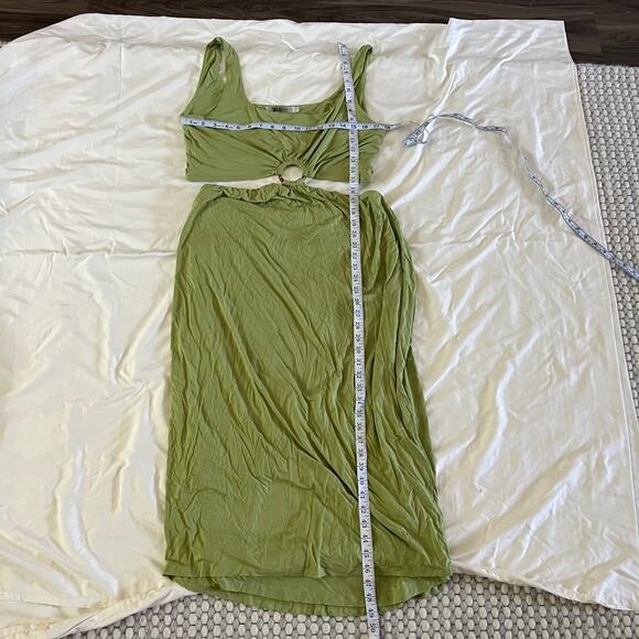 GIA IRL Green Cutout Maxi Dress Plus Size 1X Vacation Resortwear Cruise - Picture 11 of 11